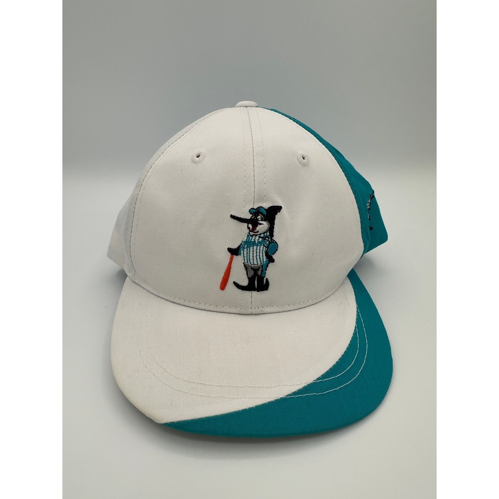 Vintage Florida Marlins DADA Sample Snapback Hat Teal 90s SPONSOR Promo Cap